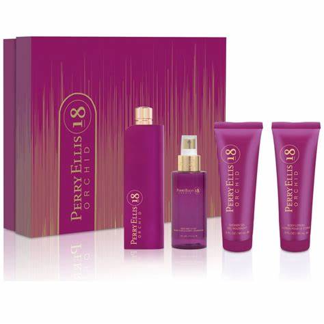 PERRY ELLIS 18  ORCHID 4 PCS