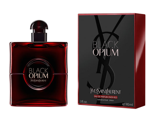 YVES SAINT LAURENT BLACK  OPIUM 90ml EAU DE PARFUM OVER  RED